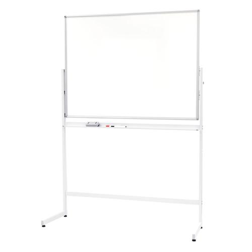 【法人限定】 Netforce WB-SL1290-W-WH ホワイトフレーム FLEX BOARD (フレックスボード) [ホワイトボード 脚付き 片面 スチール 幅1200×高さ900mm] メーカー直送