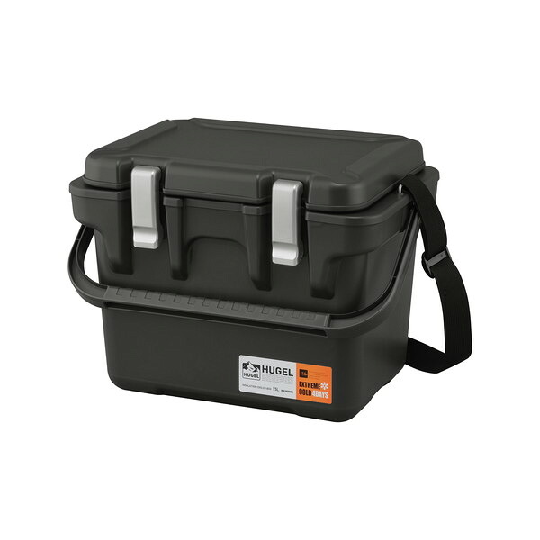 アイリスオーヤマ IRIS HUGEL 真空断熱クーラーボックス 15L チャコールグレー VITC-15-CH クーラーボックス 保冷ボックス 小型 15L 保冷力 最大 4日 ハード 真空断熱 アウトドア レジャー キャンプ 釣り スポーツ