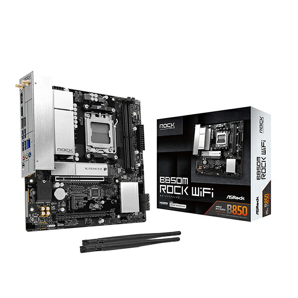 ASRock B850M Rock WiFi ブラック [マザーボード]