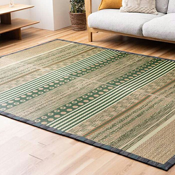 イケヒコ・コーポレーション 1052130122303 敷物 ラグ(い草) F月ごよみ GN 140×200cm メーカー直送|XPRICE店