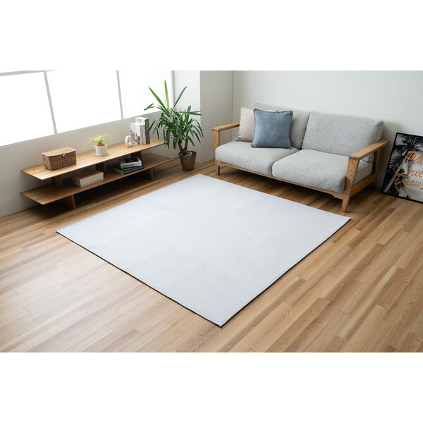 イケヒコ・コーポレーション 1297530134902 敷物 ラグ(ボンディングラグ) マカロ GY 180×180cm メーカー直送