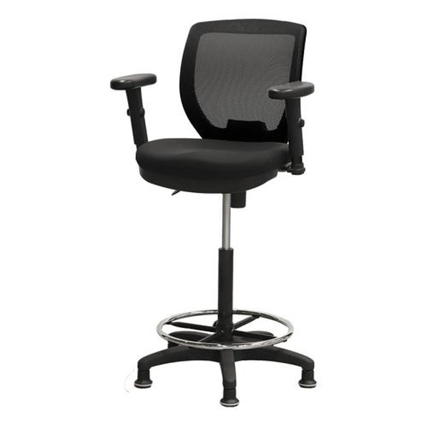 Netforce CRH-1MAFL-W-BK ブラック CORE [ハイチェア 固定脚 上下昇降肘付き] メーカー直送