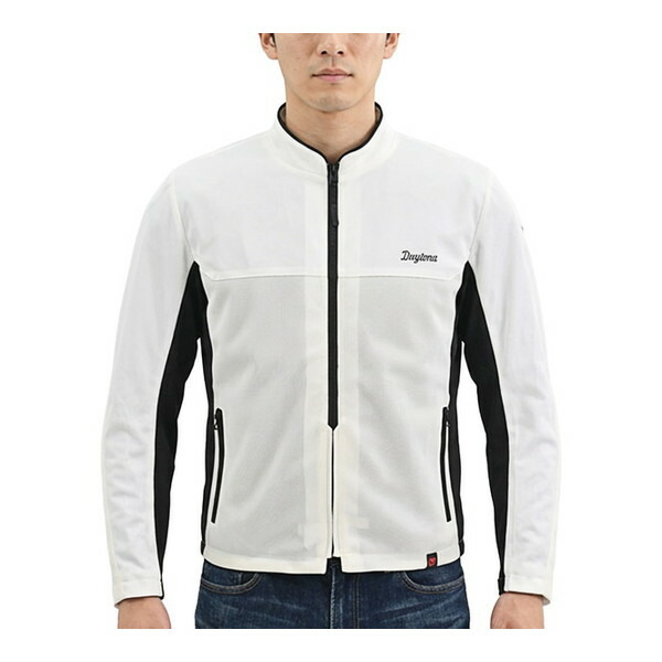 デイトナ DJ032ACメッシュライダース WH/M 64821 ホワイト [バイク ジャケット (夏 メッシュ 高通気 軽量 CE規格 ソフトプロテクター付属 ドライ生地)]