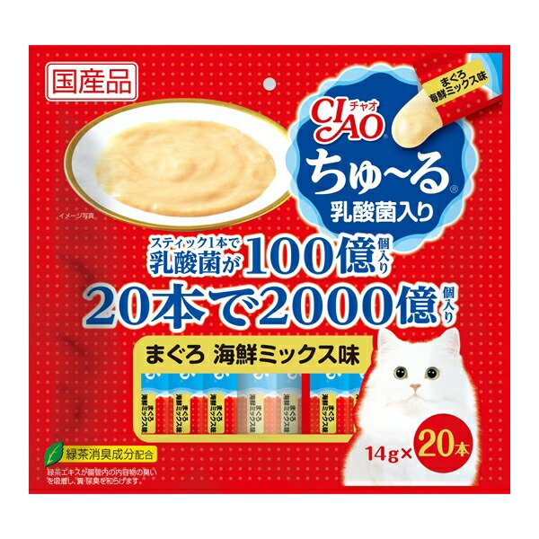 楽天市場】いなばペットフード CIAOすごい乳酸菌ちゅーるまぐろ海鮮バラエティ（14GX30） おやつ 猫用 : XPRICE楽天市場店