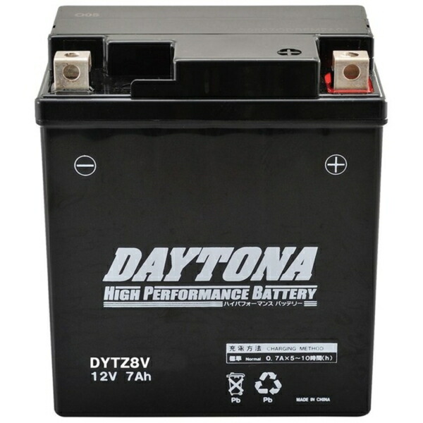 デイトナ D95390 バイク用 バッテリー DYTZ8V ハイパフォーマンス 液入り充電器済 メンテナンスフリー