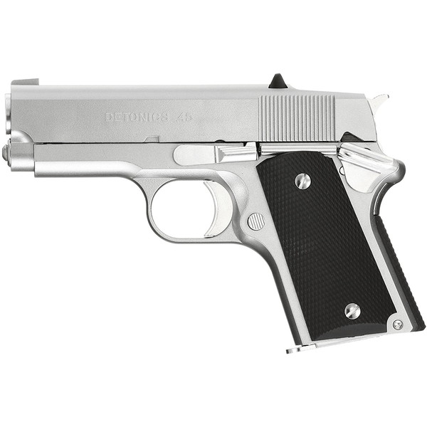 東京マルイ デトニクス.45 ステンレス No.80 [ ガスブローバックガン ( 対象年令18才以上 ) ] サバゲー エアガン ガスガン ブローバック カラス 害鳥 スズメ スパイ コスプレ 小道具 競技用 威力 飛距離 精度 重厚感 ガンマン 決闘