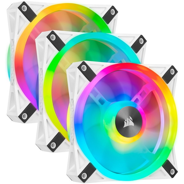 いラインアップ Corsair CO-9050104-WW iCUE QL120 いつでも送料無料 RGB White PCケースファン Fan Triple Kit
