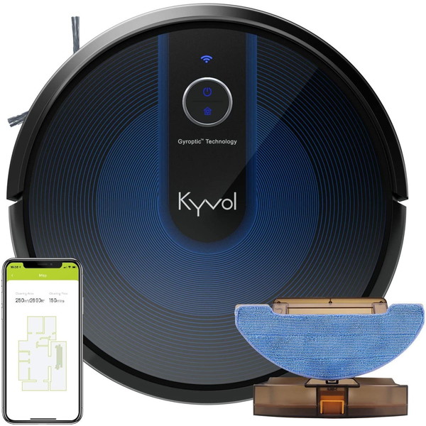 【クーポン対象商品】　KYVOL　E31　レビューCPBT　ブラック　ロボット掃除機