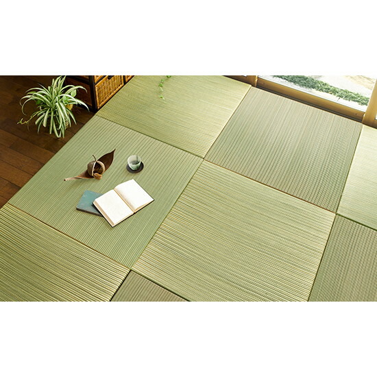 萩原 159050263 カラーの選べる 軽量 置き畳 綾川 同色9枚セット 82×82×2.5cm イエロー メーカー直送 新生活|XPRICE店