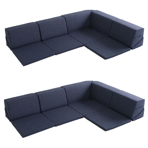 ホームテイスト SH-07-RCLS-2SET 組み合わせ自由 日本製 コーナーローソファ フロアタイプ Linum-リナム- 2SET ネイビー メーカー直送