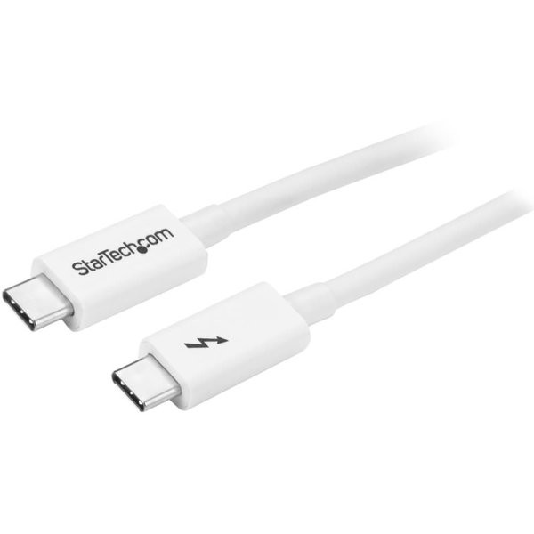 StarTech TBLT3MM1MW [Thunderbolt3ケーブル(20Gbps) 1m USBType-C DisplayPort互換 4K 60Hz]
