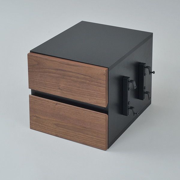 JKプラン NU-002-BKBR Re・conte Ladder Desk NU (CHEST) ブラックブラウン [ラダーデスク用引き出し 2杯] メーカー直送 新生活