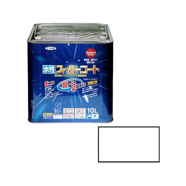 アサヒペン AP 水性スーパーコート 10L ツヤ消し白