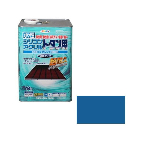 アサヒペン AP 水性シリコンアクリルトタン用 14L スカイブルー|XPRICE店
