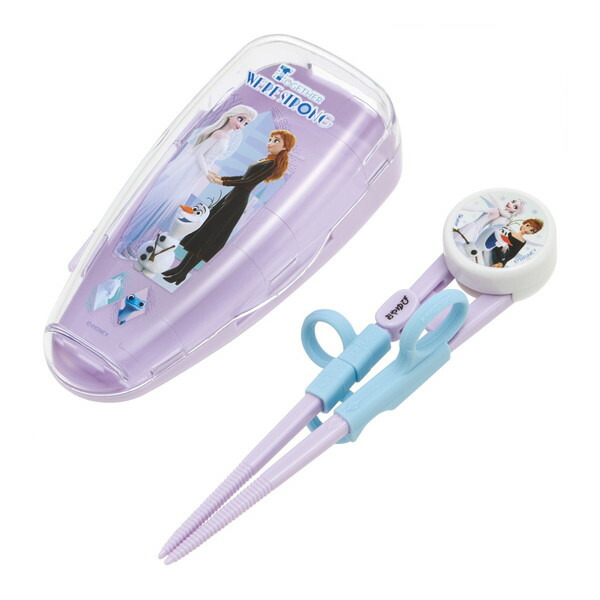 スケーター ADXT1S アナと雪の女王 子供用 しつけ箸 14cm トレーニング箸 右手用 専用ケース付き画像