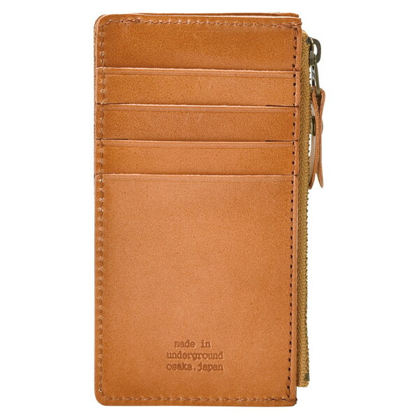 made in underground osaka.japan ヌメ革カードケース キャメル OJ-0308 4,500円