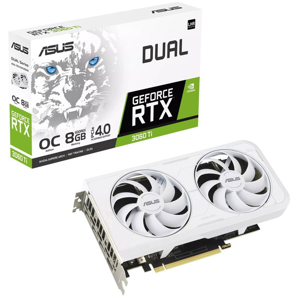 商舗 ASUS DUAL-RTX3060TI-O8GD6X-WHITE ホワイト グラフィックボード