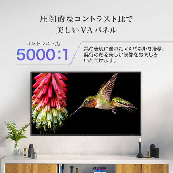 テレビ 50型 液晶テレビ MAXZEN HDMI2系統 裏録画 Wチューナー 液晶