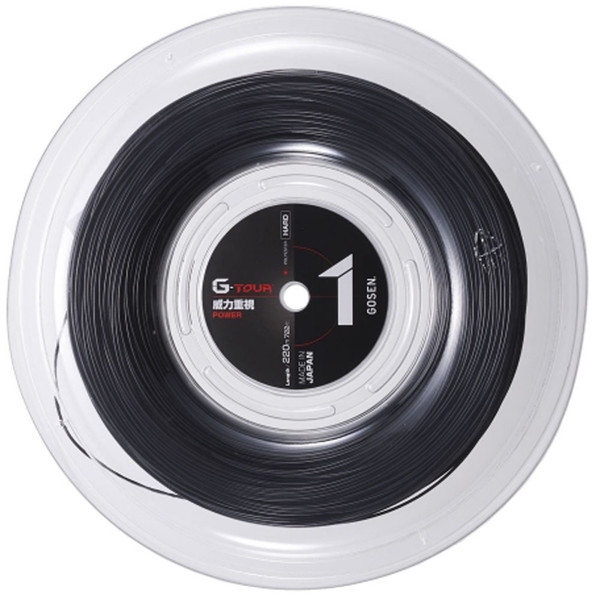 GOSEN (ゴーセン) 硬式テニス用 ガット ジー・ツアー・ワン 16 G-TOUR1 ブラック 220mロール 1.30mm TSGT102BK|XPRICE店