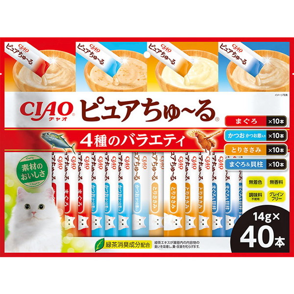 猫おやついなばチャオちゆ〜るかつおかつお節ミックス味１４g入りＸ２０本 通販