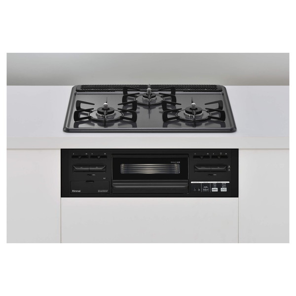 Rinnai RS31M5H2RABW-13A ダークグレー メタルトップシリーズ [ビルトインガスコンロ (都市ガス用・両側強火力・幅60cm)]