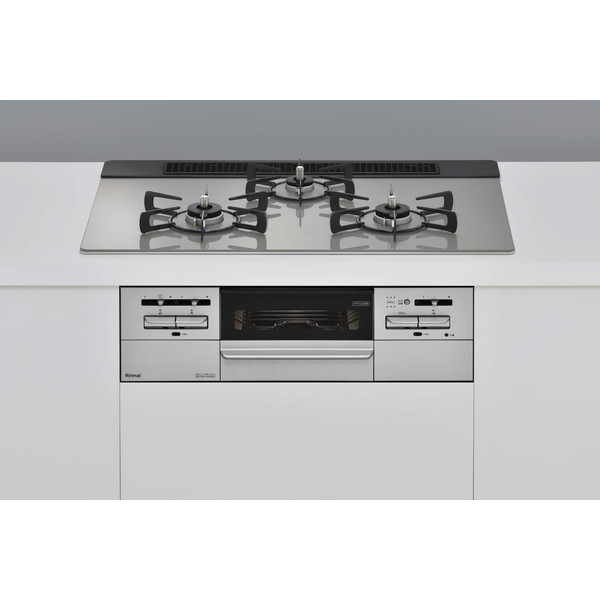 Rinnai RS71W35T2DGAVW-13A シルバー マイトーン [ビルトインガスコンロ (都市ガス用・3口・左右強火力タイプ・幅75cm)]