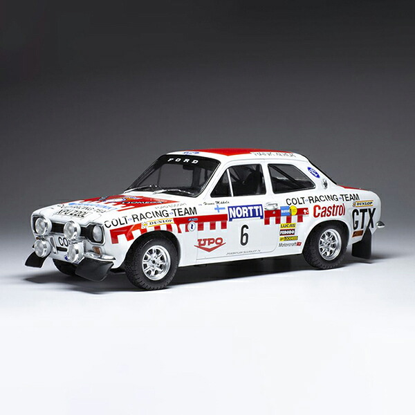 イクソモデル フォード エスコート MK I RS 1600 1974年1000湖ラリー #6 H.Mikkola/J.Davenport 18RMC141 ミニカー 1/18 IXOモデル