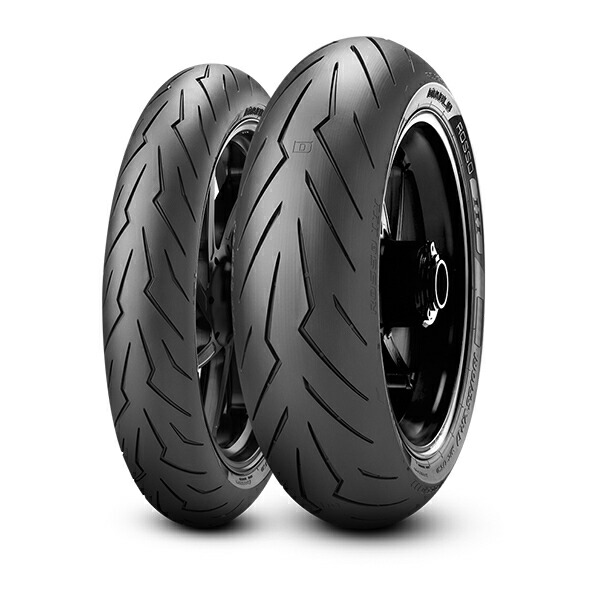 PIRELLI 2635200 DIABLO ROSSO III 120/70 ZR 17 M/C (58W) TL FRONT + 2635800 DIABLO ROSSO III 190/55 ZR 17 M/C (75W) TL REAR スポーツタイヤ前後セット