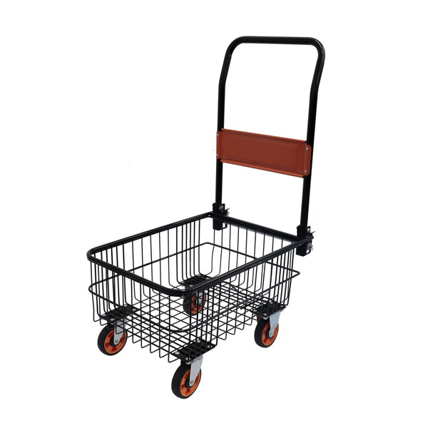 ファミリー・ライフ 折りたたみ式バスケット台車 深型 専用カバー付き(04194) メーカー直送｜XPRICE店