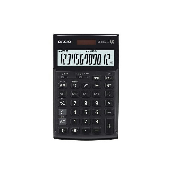 CASIO JS-20WKA-BK-N 電卓 ジャストサイズ