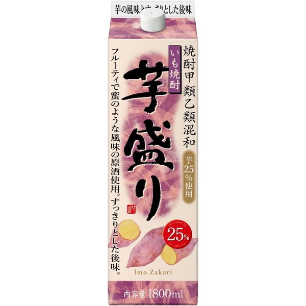 合同酒精 連続25°合同 芋盛り 新 パック 1.8L x6 メーカー直送 ギフト プレゼント