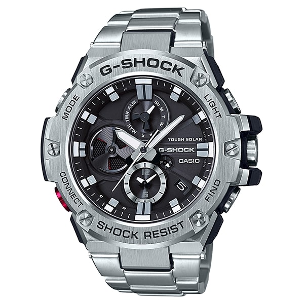 腕時計 時計 CASIO カシオ G-SHOCK メンズ GST-B100D-1AJF Gショック GSHOCK ジーショック GST-B100 Series ソーラー 充電 ウォッチ シルバー ブラック 誕生日 新生活 父の日 プレゼント ギフト 贈り物 GSTB100D1AJF