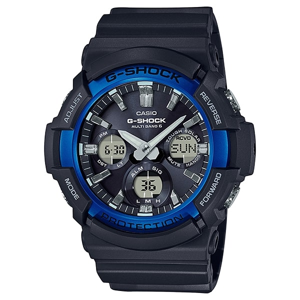 腕時計 時計 CASIO カシオ G-SHOCK メンズ GAW-100B-1A2JF Gショック GSHOCK ジーショック GAW-100 SERIES ソーラー 充電 ウォッチ ブルー ブラック 誕生日 新生活 父の日 プレゼント ギフト 贈り物 GAW100B1A2JF