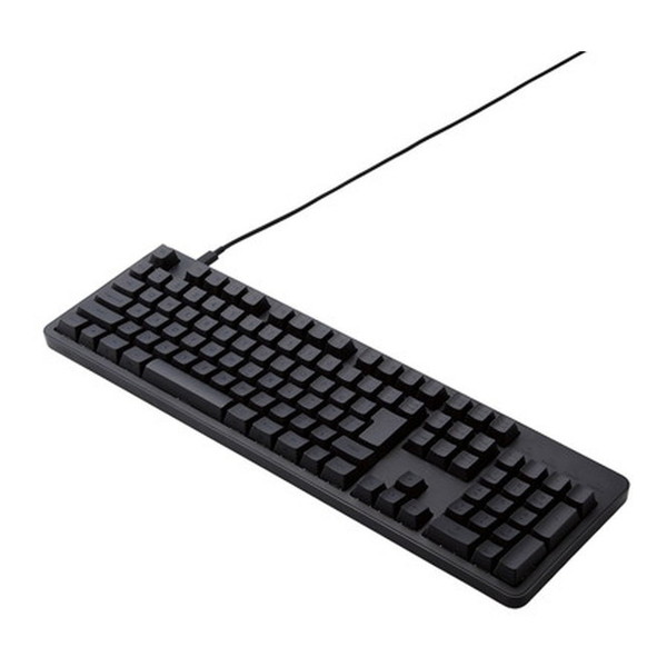 ELECOM TK-MC50UKPBK ブラック [キーボード (日本語配列108キー 有線 着脱式USBケーブル 静音 赤軸 リニア メカニカル テンキー付き Leggero)]