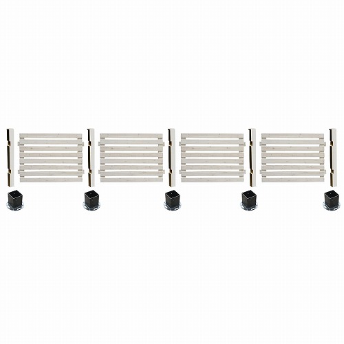 住まいスタイル ボーダーフェンス スプレッド 平地用4連結セット ホワイト SFBF1000-4HB-WHT メーカー直送
