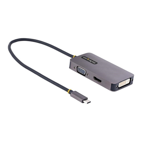 StarTech 118-USBC-HDMI-VGADVI [ディスプレイアダプター (USB Type-C接続/シングルモニター/4K60Hz HDMI/DVI/VGA/Thunderbolt 3 & 4/各種OS対応/3-in-1 USB Type-C マルチポートビデオ変換アダプター)] 8,599円
