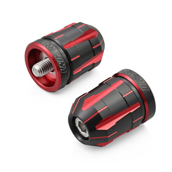デイトナ D39673 PREMIUM ZONE バーエンド カワサキ(M8)用 TECHNO レッド 4,710円