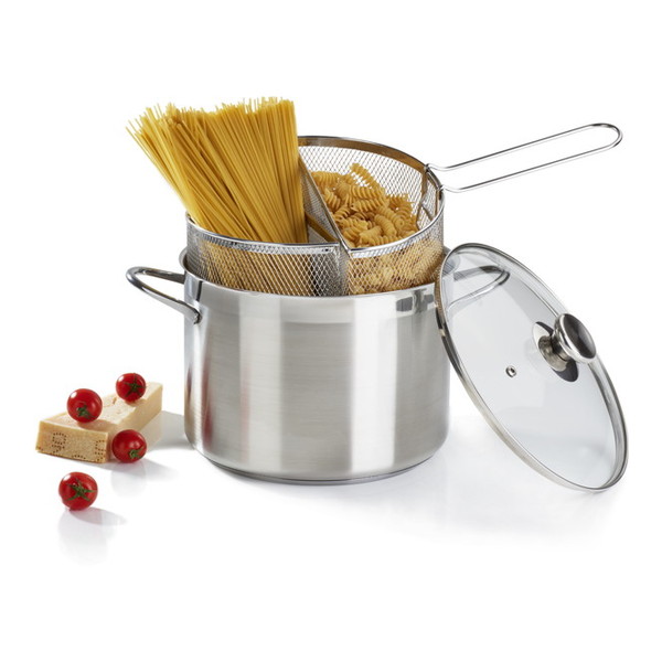 Barazzoni パスタ&ベジタブル ダブルクッカー DOPPIO CESTELLO 421049524 IH対応｜XPRICE店