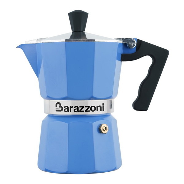 Barazzoni 直火式エスプレッソメーカー3カップ用 ブルー 83000550358
