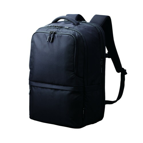 ELECOM BM-BPEPBK リュック 大容量 気室拡張機能 27L(拡張時31L) 撥水加工 15.6インチ 収納可 ビジネスバッグ ブラック