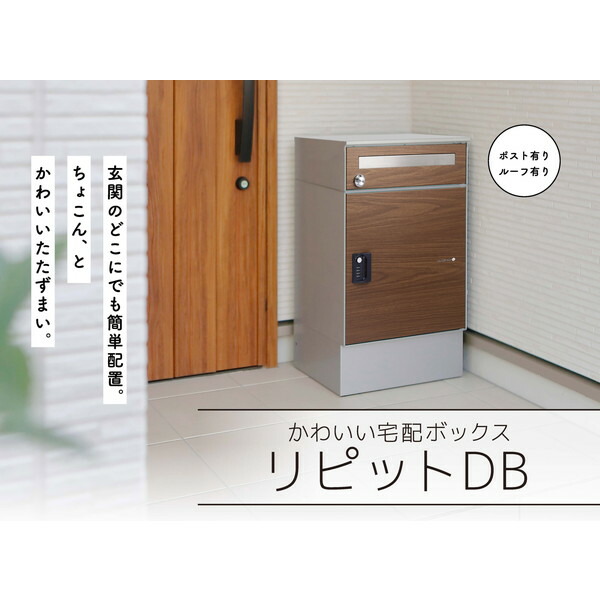 ユニソン 324503210 リピット DB ポスト有り(ルーフ付) ウォールナット メーカー直送