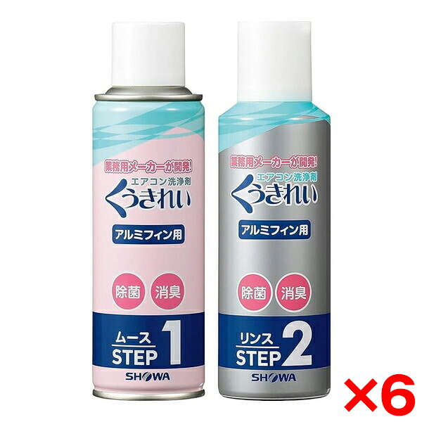 【6個セット】ショーワ AFC-302 くうきれい エアコンアルミフィン 洗浄剤 エアコン6台分|XPRICE店