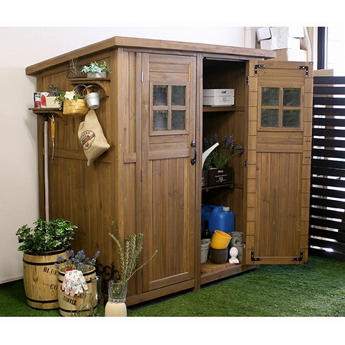 住まいスタイル カントリー小屋 大 ダークブラウン DNS-0177DBR メーカー直送