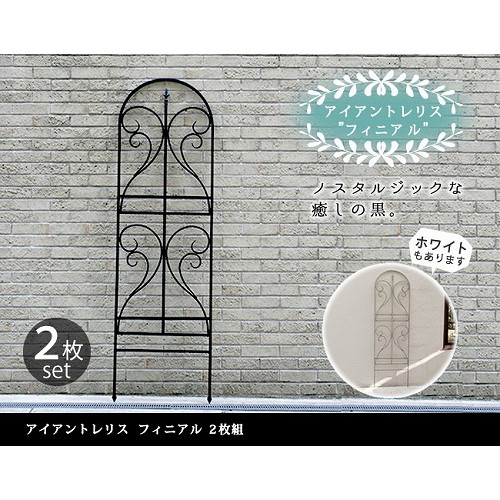 住まいスタイル アイアントレリス フィニアル 2枚組 ホワイト IF-FN7950-2P-WHT メーカー直送