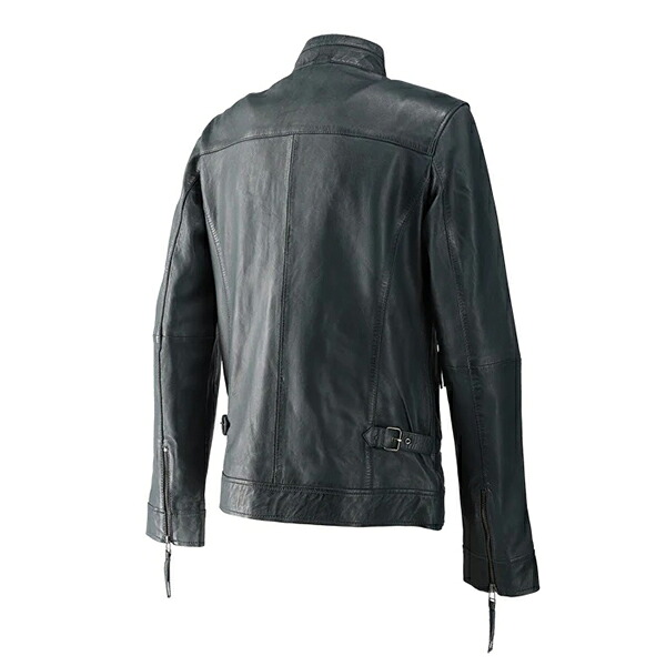 本革 ライダースジャケット シープレザー シングル ブルー バイク エイジングが楽しめる RIDEZ ライズ RLJ200C CLUBS JACKET IronBlue M [ジャケット]｜XPRICE店