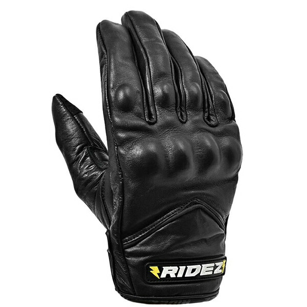 バイク グローブ 手袋 牛革 プロテクター 男女兼用 ショート丈 おしゃれ RLG261 AXION GLOVES Black XS