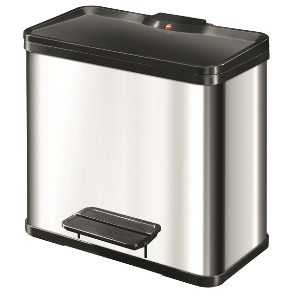 Hailo ハイロ ごみ箱 ゴミ箱 ダストボックス ペダルビン エコトリオ 27(9L&times;3) ステンレス シルバー ペール 屋外 スリム ふた付き キッチン スタイリッシュ 角型 大容量 スチール ドイツ製 インテリア おしゃれ ひとり暮らし 清潔｜XPRICE店