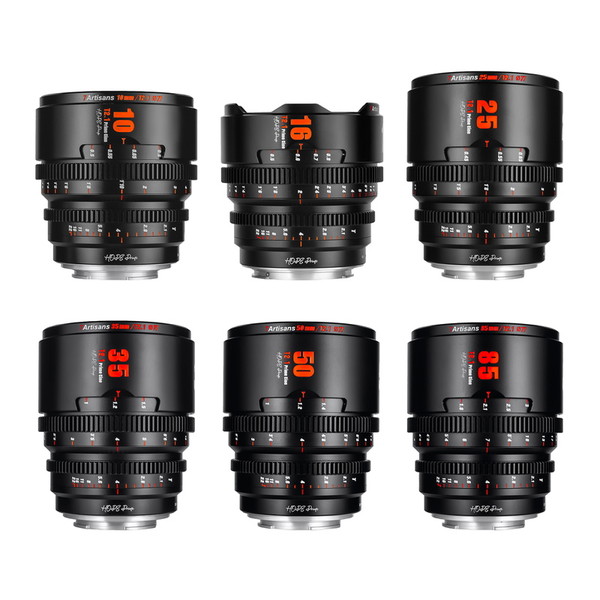 七工匠 7A-HP6SET-E-B ブラック HOPE Prime [単焦点レンズ 6本セット (ソニーEマウント)]