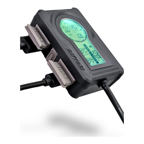 デイトナ D31578 USB電源 電圧計/電波時計/気温計付き USB-A+C PD3.0対応 36W デジタル マルチメーター