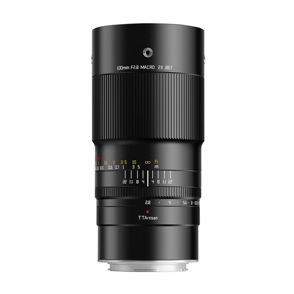 TTArtisan (銘匠光学) TT-100F28M-L ブラック 100mm f/2.8 MACRO 2X (ライカLマウント) [中望遠マクロレンズ]